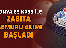 Konya 65 KPSS ile Zabıta Memuru Alımı Başvurusu Başladı