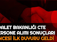 Adalet Bakanlığı CTE Personel Alımı Sonuçları Öncesi İlk Duyuru Geldi (Zabıt Katibi Mübaşir İKM Gardiyan)