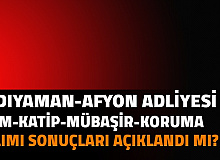 Adıyaman - Afyonkarahisar Adliyesi Zabıt İcra Katibi, İKM, Mübaşir ve Güvenlik Alımı Sonuçları Açıklandı mı | Adalet Bakanlığı ve CTE Personel Alımı Başvuru Sonuçları 2021