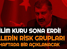 Bilim Kurulu Sonrası Açıklama Geldi: İllerin Risk Durumu 2 Haftada Bir Açıklanacak