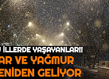 Bu İllerde Yaşayanlara Hava Durumu Uyarısı: Kar ve Yağmur Yeniden Geliyor