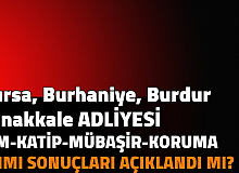 Çanakkale, Burdur, Bursa ve Burhaniye Adliyesi Personel Alımı Sonuçları Açıklandı mı? Adalet Bakanlığı ve CTE Sonuçları 2021