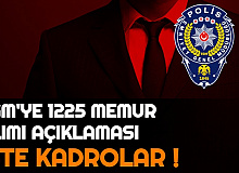 Erdoğan İmzaladı: EGM'ye 1225 Memur Alımı Açıklaması