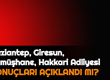 Gaziantep, Giresun, Gümüşhane, Hakkari Adliyesi Personel Alımı Sonuçları Açıklandı mı? 2021