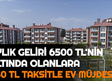 Geliri 6500 TL'den Az Olana İyi Haber: Ayda 380 TL Taksitle Konut Başvurusu Başladı