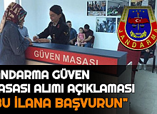 Jandarma Güven Masası Personeli Alımı Açıklaması: "Bu İlana Başvurun" 2021