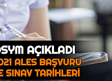 ÖSYM, 2021 ALES Başvuru ve Sınav Tarihlerini Açıkladı