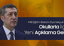 Milli Eğitim Bakanı Ziya Selçuk'tan Okullarla İlgili Açıklama