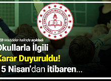 Milli Eğitim Bakanlığı'ndan Okullarla İlgili Açıklama (İlkokullar, Ortaokullar ve Liselerde Yeni Dönem)