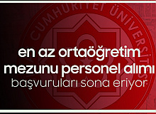 Sivas Cumhuriyet Üniversitesi'ne Sözleşmeli Personel Alımı Başvurularında Sona Geliniyor
