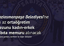 Gaziosmanpaşa Belediyesi'ne Kadın-Erkek Zabıta Memuru Alımı Başvuru Genel ve Özel Şartları