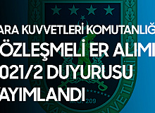 Kara Kuvvetleri Komutanlığı Sözleşmeli Er Alımı 2021/2 Ön Başvuru Sonuçları Açıklandı
