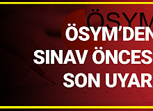 ÖSYM'den ALES Uyarısı