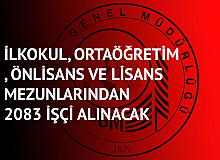 2083 İşçi Alımı Başvuruları Sürüyor ! İlkokul, Ortaöğretim, Önlisans ve Lisans Düzeyinden Alım Yapılacak
