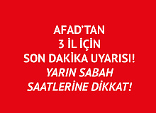 AFAD'tan Trabzon, Rize ve Artvin için Son Dakika Uyarısı! Yarın Sabah Saatlerine Dikkat