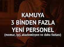 Kamuya 3 Binden Fazla Personel Alımı Yapılacak (Memur Alımı, Akademik Personel Alımı, Geçici İşçi Alımları)