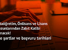 Yargıtay Başkanlığı 100 Zabıt Katibi Alımı Mezuniyetlere Göre Kontenjan Dağılımı
