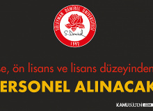 Süleyman Demirel Üniversitesi'ne  Lise, Önlisans, Lisans Düzeyinden Personel Alınacak