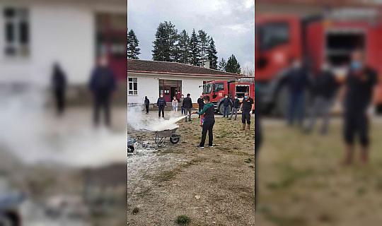 Daday’da öğrencilere yangın söndürme teknikleri anlatıldı