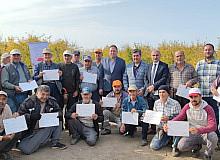 Budama kursunu bitiren 30 üreticiye sertifika verildi