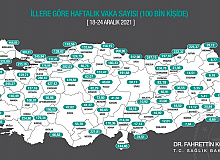 Bakan Koca, haftalık illere göre vaka haritasını açıkladı