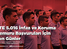 CTE 5.016 İnfaz ve Koruma Memuru Başvuruları İçin Son Günler