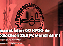 Diyanet İşleri 60 KPSS ile Sözleşmeli 265 Personel Alımı
