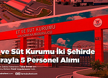 Et ve Süt Kurumu İki Şehirde Kurayla 5 Personel Alımı