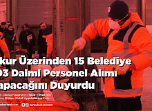 İşkur Üzerinden 15 Belediye 103 Daimi Personel Alımı Yapacağını Duyurdu