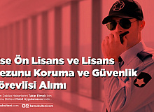 Lise Ön Lisans ve Lisans Mezunu Koruma ve Güvenlik Görevlisi Alımı