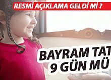Bayram Tatili 9 gün mü ?
