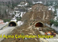 Bolu Dağı Tüneli'nde Yol Açma Çalışmaları Devam Ediyor