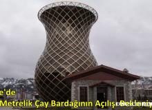 Rize'de Yapılan 29 Metrelik Çay Bardağı İnşaatında Sona Gelindi