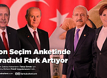 Son Seçim Anketinde Aradaki Fark Artıyor