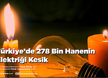 Türkiye’de 278 Bin Hanenin Elektriği Kesik