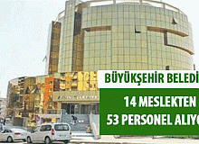 Büyükşehir Belediyesi 14 Meslekten 53 Personel Alımı Yapıyor!