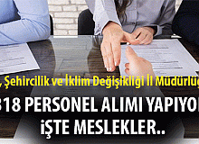 Çevre, Şehircilik ve İklim Değişikliği İl Müdürlüğü Farklı Mesleklerde 318 Personel Alımı Yapacağını Duyurdu!