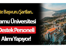 Kamu Üniversitesi Destek Personeli Alımı Yapıyor! İşte Başvuru Şartları..