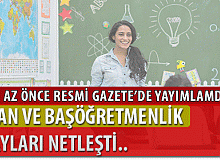 Karar Resmi Gazete'de Yayımlandı! Uzman Öğretmen ve Başöğretmenlik Detayları Netleşti