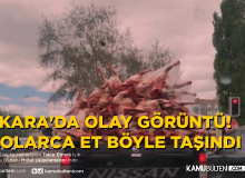Kilolarca Et Açık Bir Kamyonetin Arkasında Taşındı! İşte Olay görüntü!