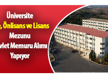 Üniversite Lise, Önlisans ve Lisans Mezunu Devlet Memuru Alımı Yapıyor