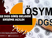 DGS Giriş Belgeleri Erişime Açıldı