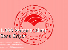 Tarım ve Orman Bakanlığı 1.800 Kamu Personeli Alımı
