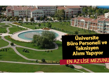 Üniversite En Az Lise Mezunu Büro Personeli ve Teknisyen Alımı Yapıyor
