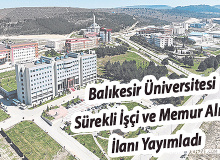 Balıkesir Üniversitesi Sürekli İşçi ve Memur Alım İlanı Yayımladı