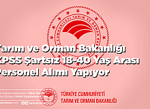 Tarım ve Orman Bakanlığı KPSS’siz Lise Mezunu Personel Alımı Yapıyor