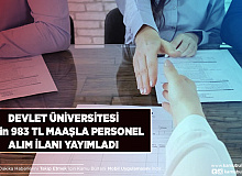 Devlet Üniversitesine 11 Bin 983 TL Maaşla Kamu Personeli Alımı Yapılacak