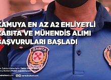 Kamuya En Az A2 Ehliyetli Zabıta ve Mühendis Alımı Başvuruları Başladı