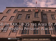 MSB İle KKK, 18-35 Yaş Arası En Az İlkokul Mezunu Personel Alacak!