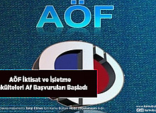 AÖF İktisat ve İşletme Fakülteleri Af Başvuruları Başladı